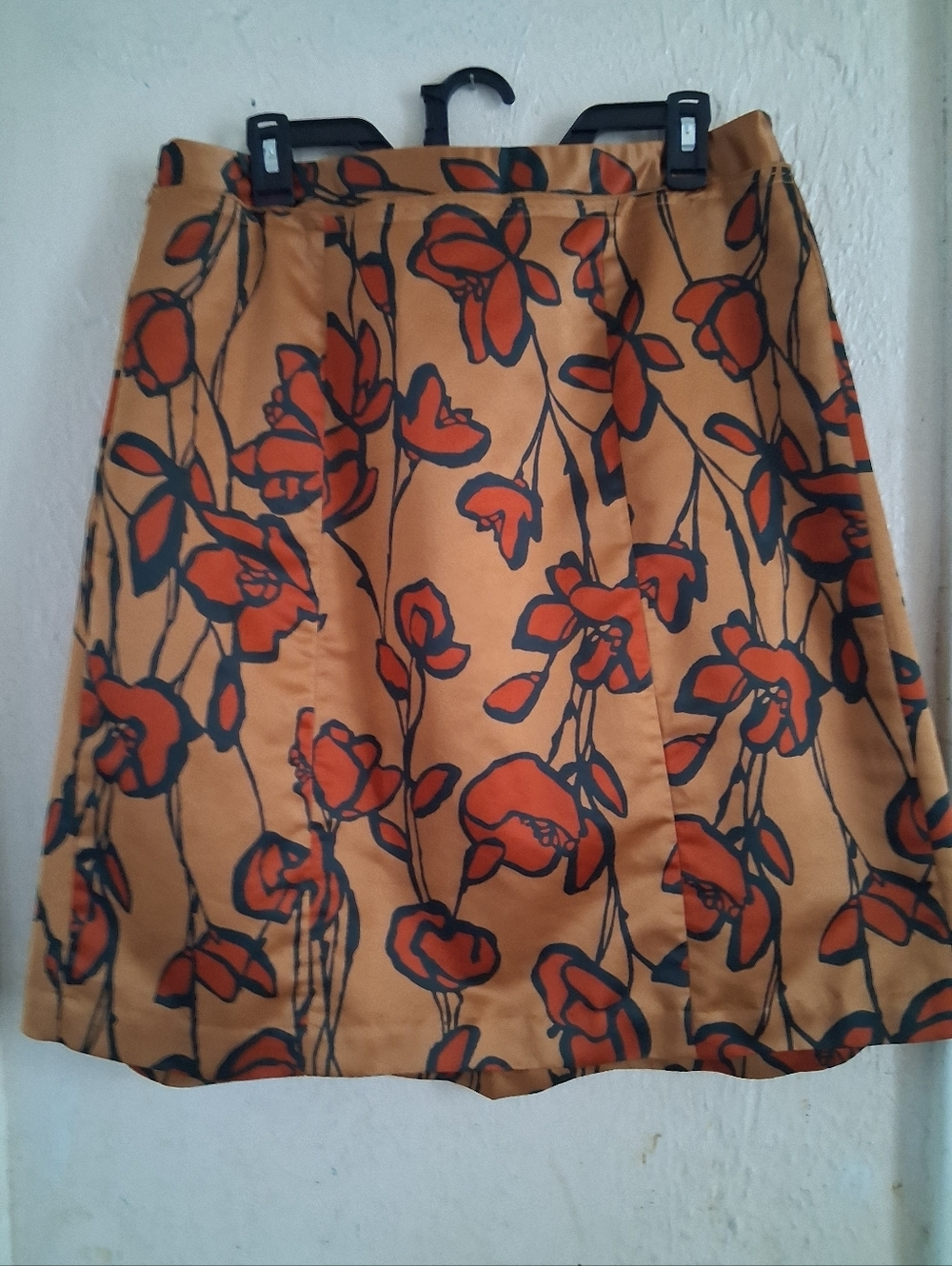 Simply Vera Vera Wang Floral Pleated Skirt | A-Line | Fall Colors | Size 12 - Picture 5 of 5
